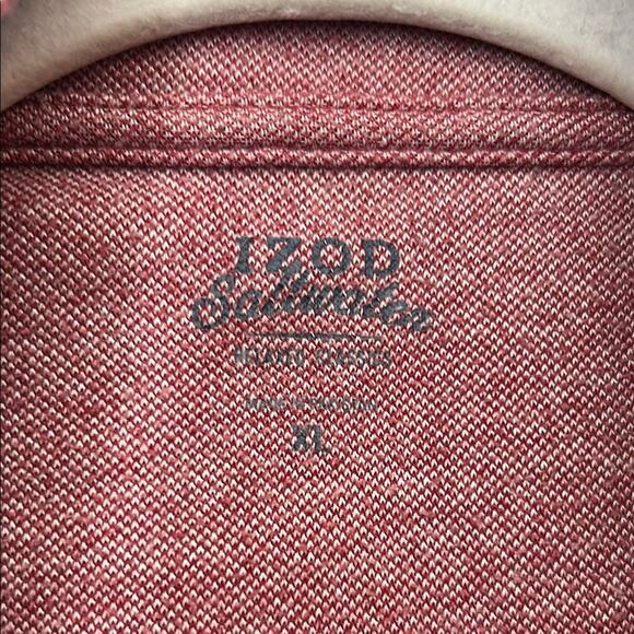 Izod Saltwalter Men's Red Quarter-Zip Sweater - Picture 2 of 8